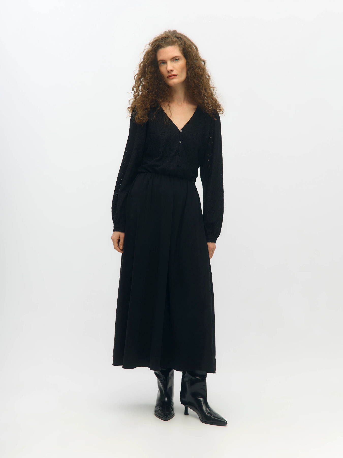 OBJFIA HW MIDI SKIRT DIV Black - 2