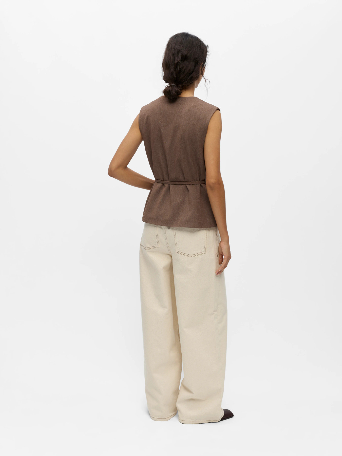 OBJLISA RE TIE WAISTCOAT NOOS Carafe Melange - 7