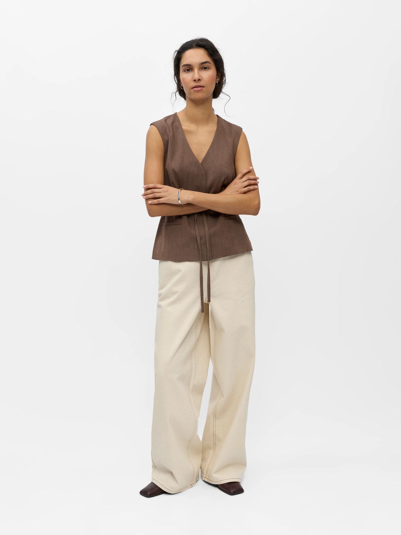 OBJLISA RE TIE WAISTCOAT NOOS Carafe Melange - 6