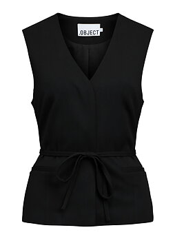 OBJLISA RE TIE WAISTCOAT NOOS Black