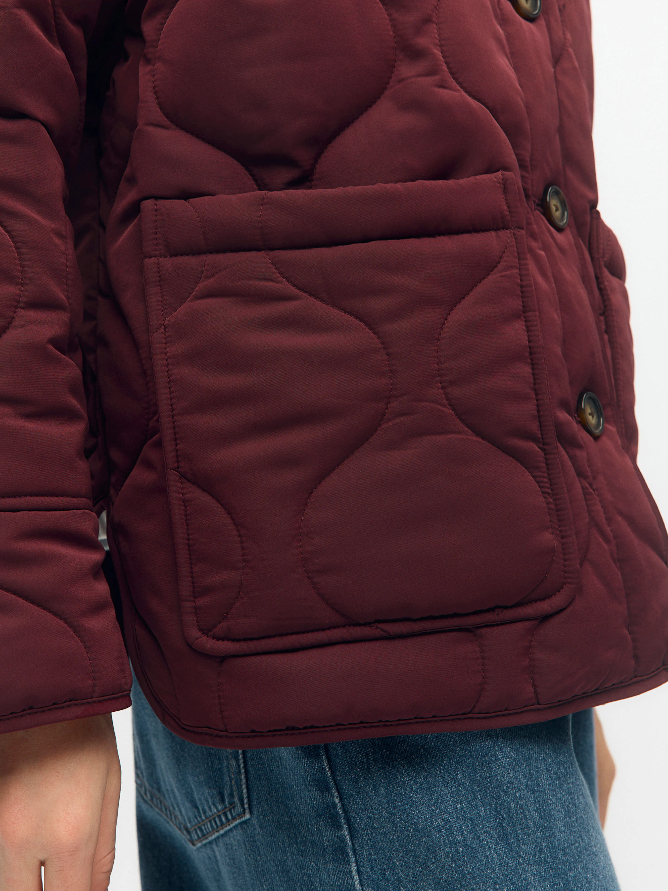 OBJALLIE LS LO QUILTED JACKET NOOS Windsor Wine - 4