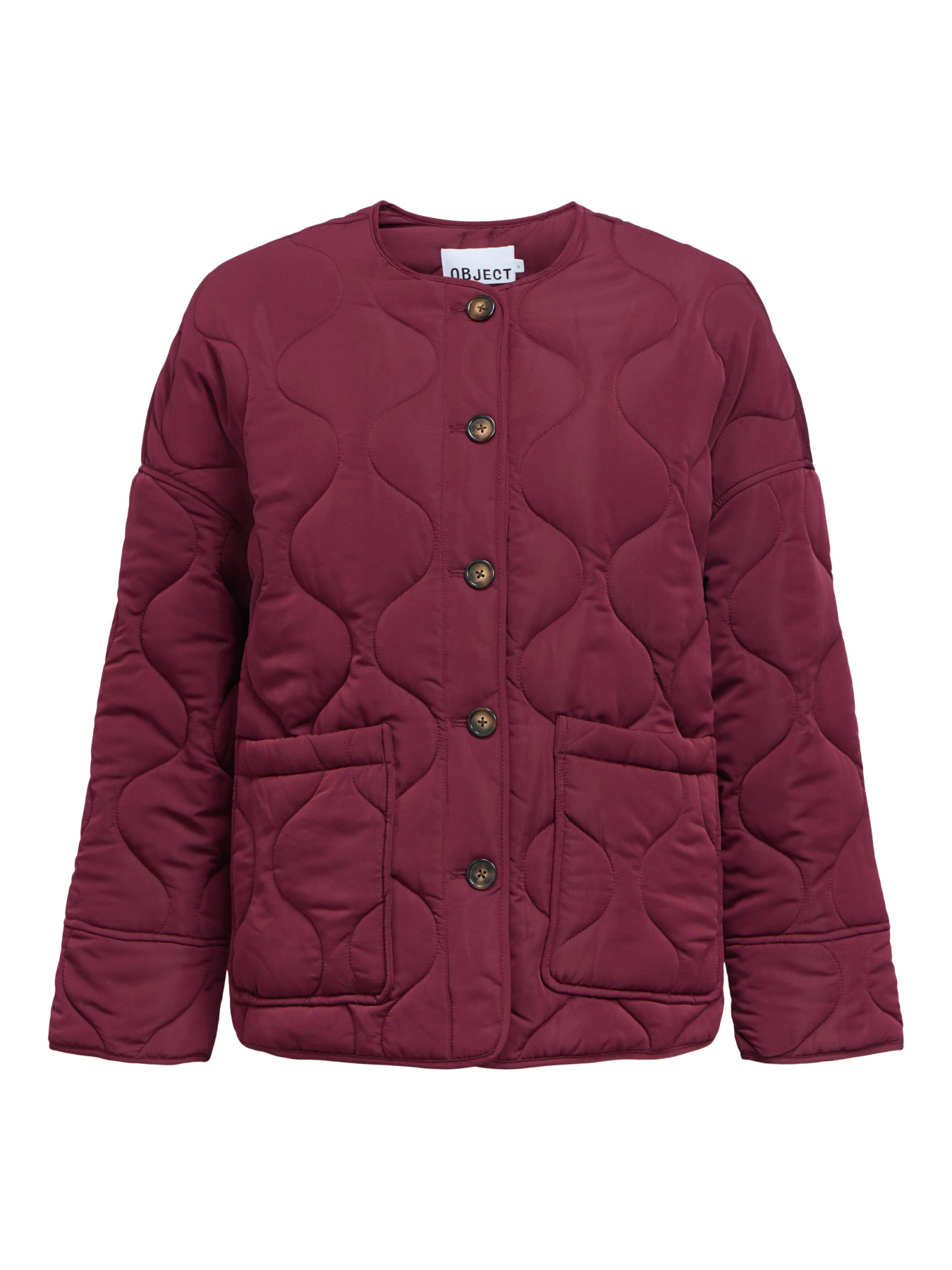 OBJALLIE LS LO QUILTED JACKET NOOS Windsor Wine
