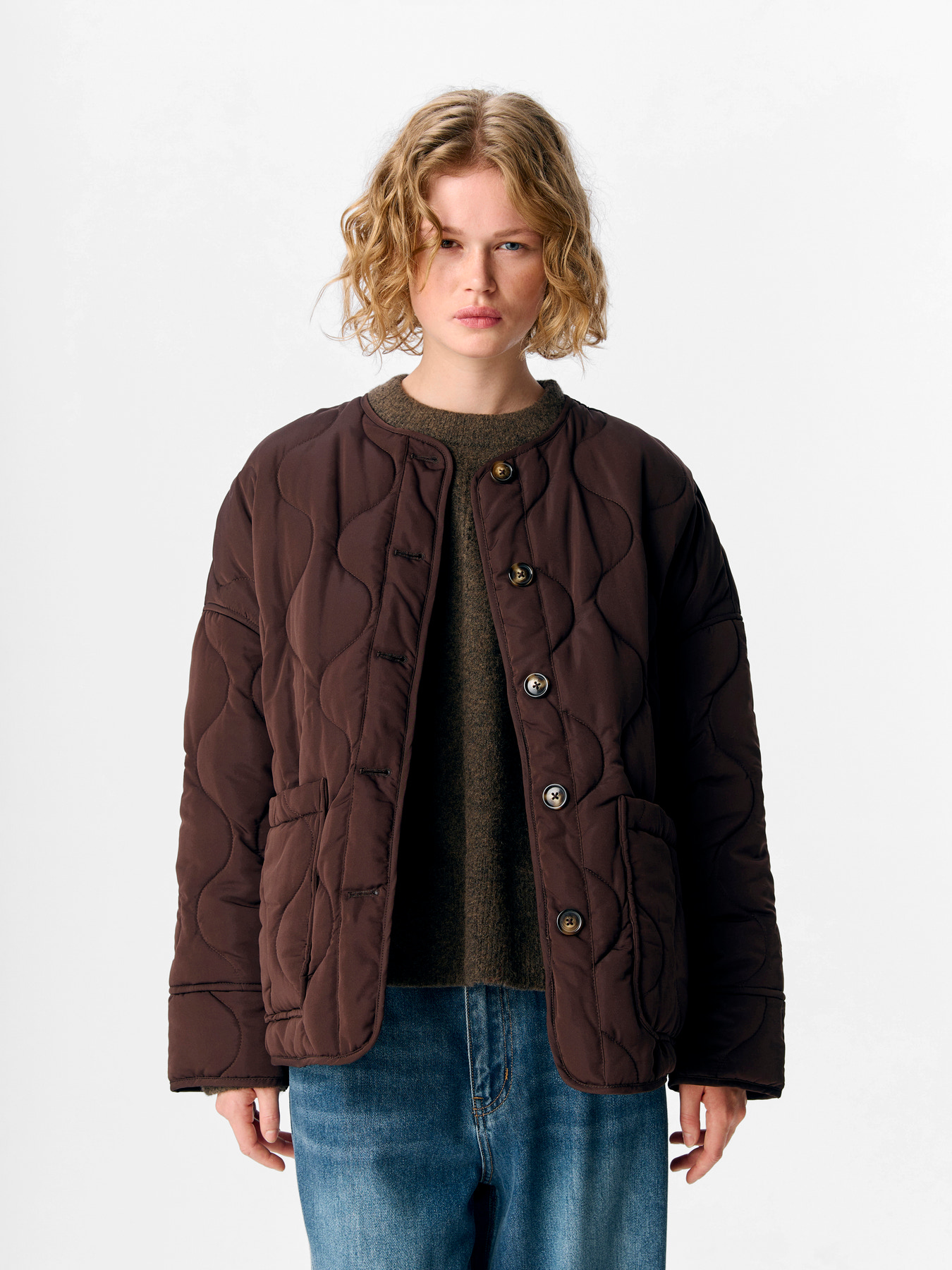 OBJALLIE LS LO QUILTED JACKET NOOS Java