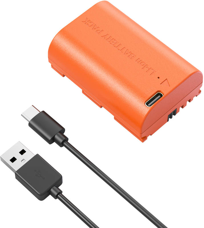 SmallRig Camera Battery USB-C Rechargable Canon LP-E6P Orange