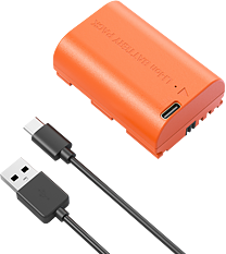 SmallRig Camera Battery USB-C Rechargable Canon LP-E6P Orange