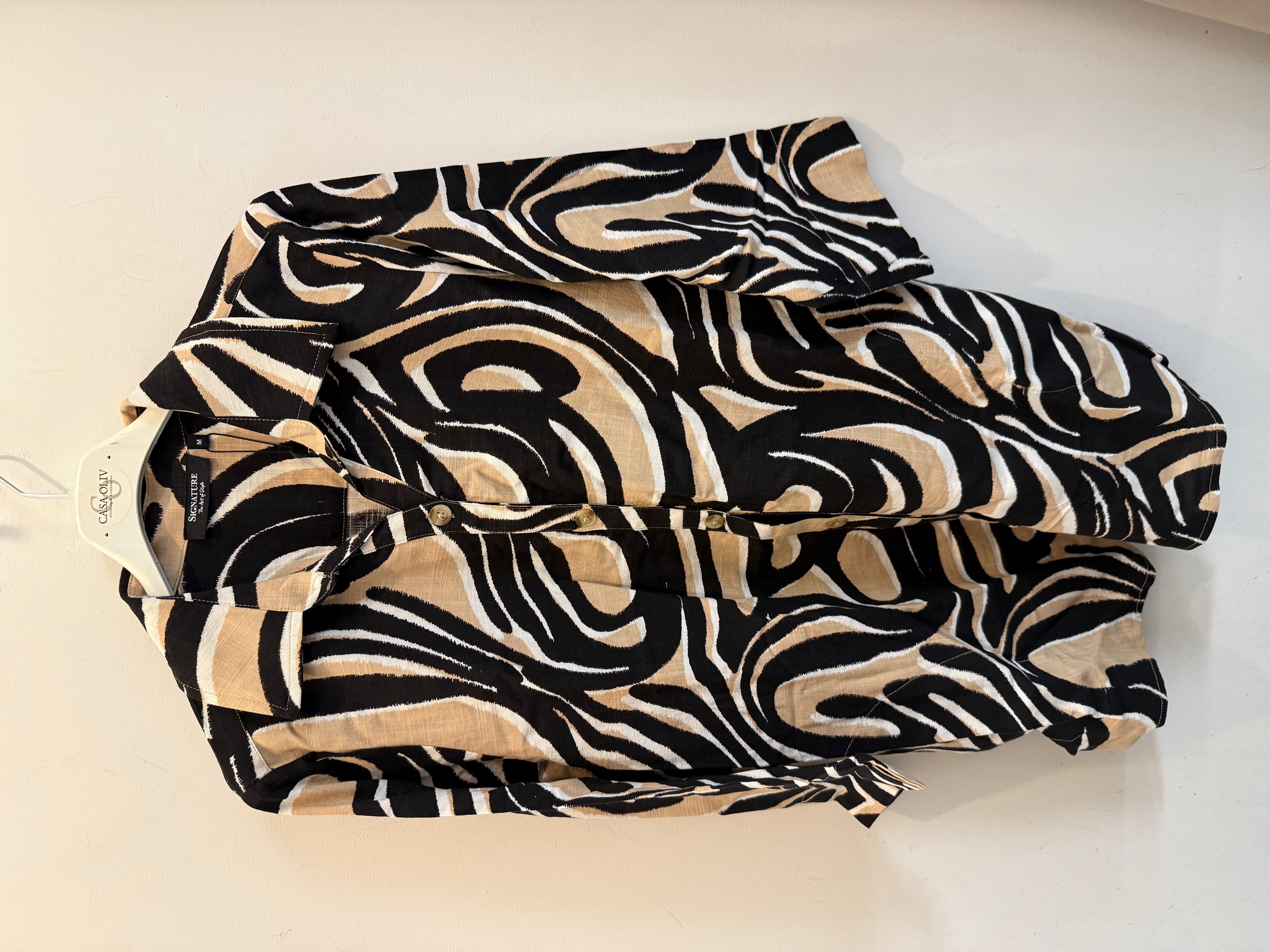 Shirt - Beige/Black - Signature