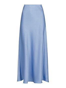 Vicky Heavy Sateen Skirt Smoke Blue