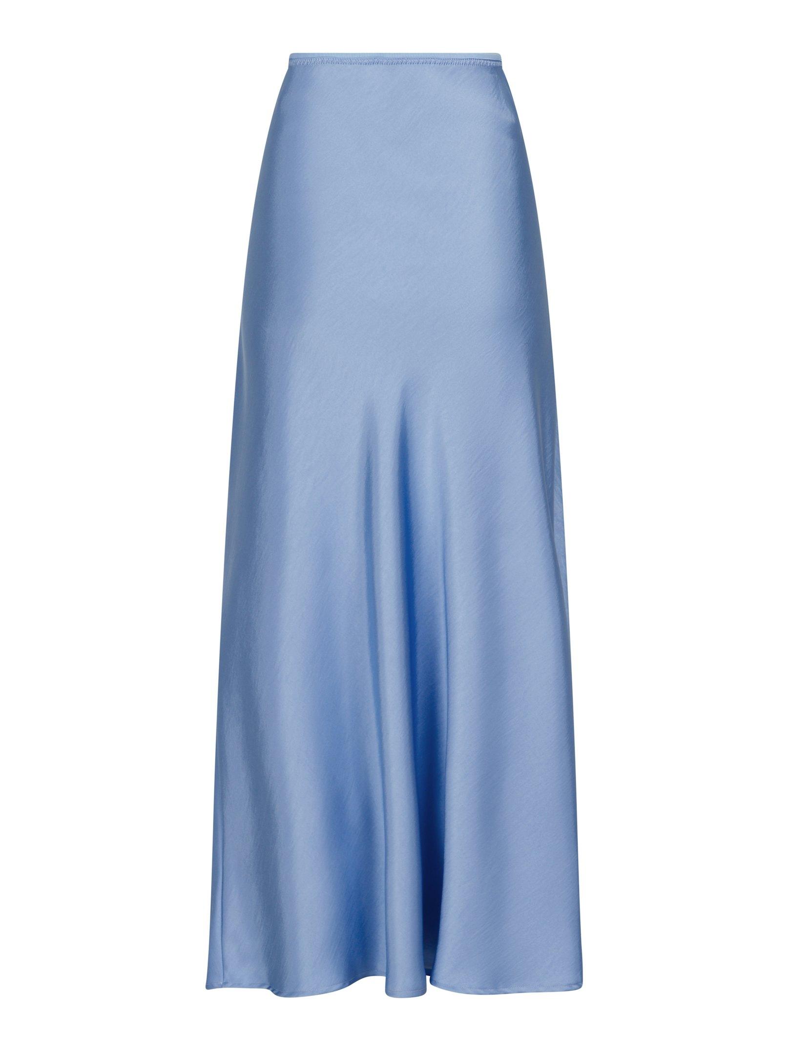 Vicky Heavy Sateen Skirt Smoke Blue - 2