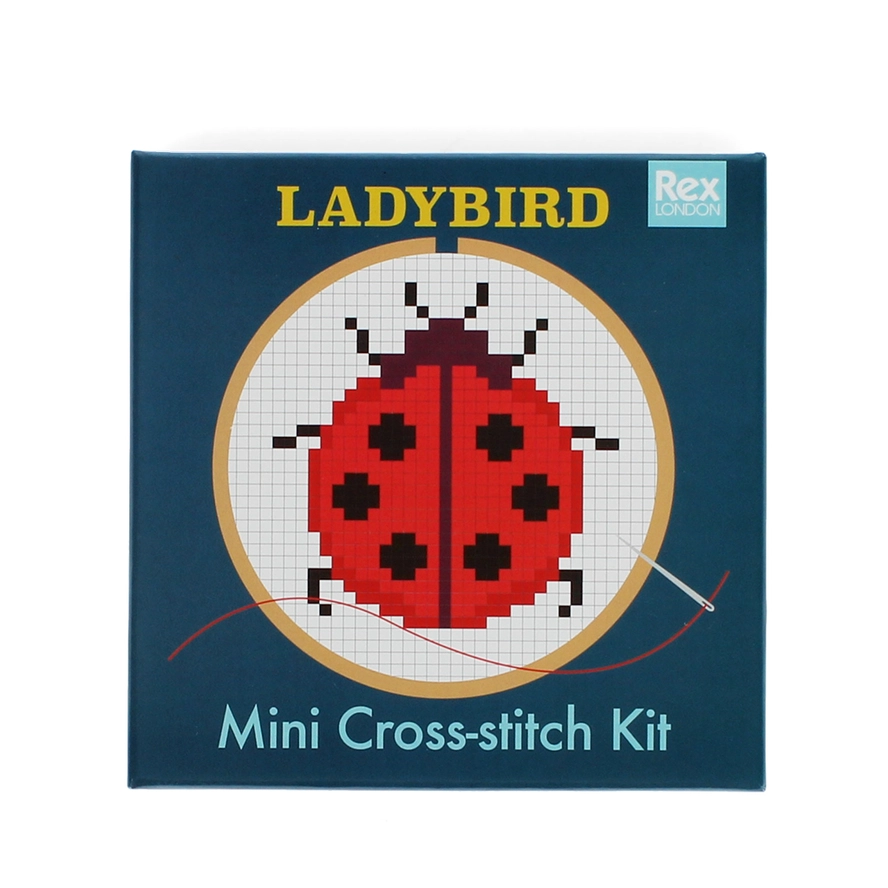 Mini broderikit korsstygn - Nyckelpiga från Rex London