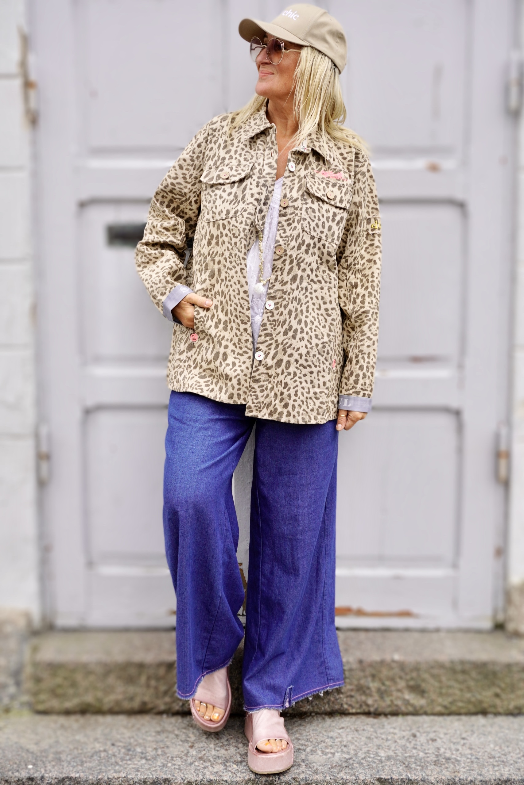 SOUL SHORT CANVAS JACKET COCO LEO BEIGE 