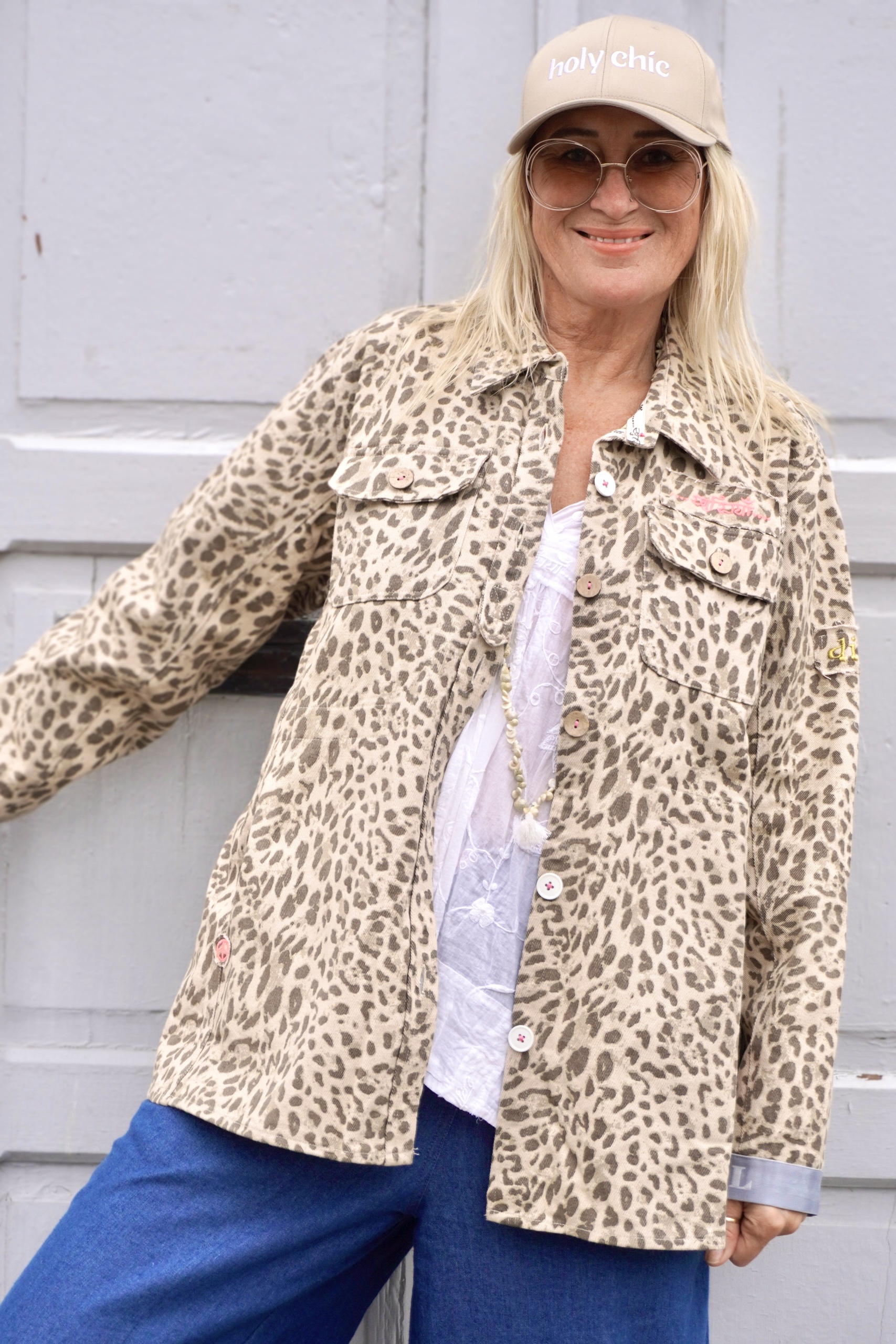 SOUL SHORT CANVAS JACKET COCO LEO BEIGE 