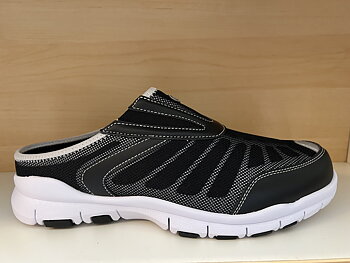 Scholls fotriktiga Herrsko i slipin-modell.  Svart.