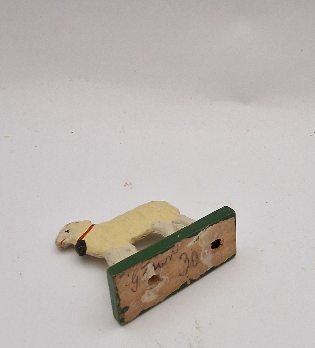Lamb small painted wood - 2