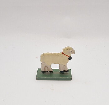 Lamb small painted wood