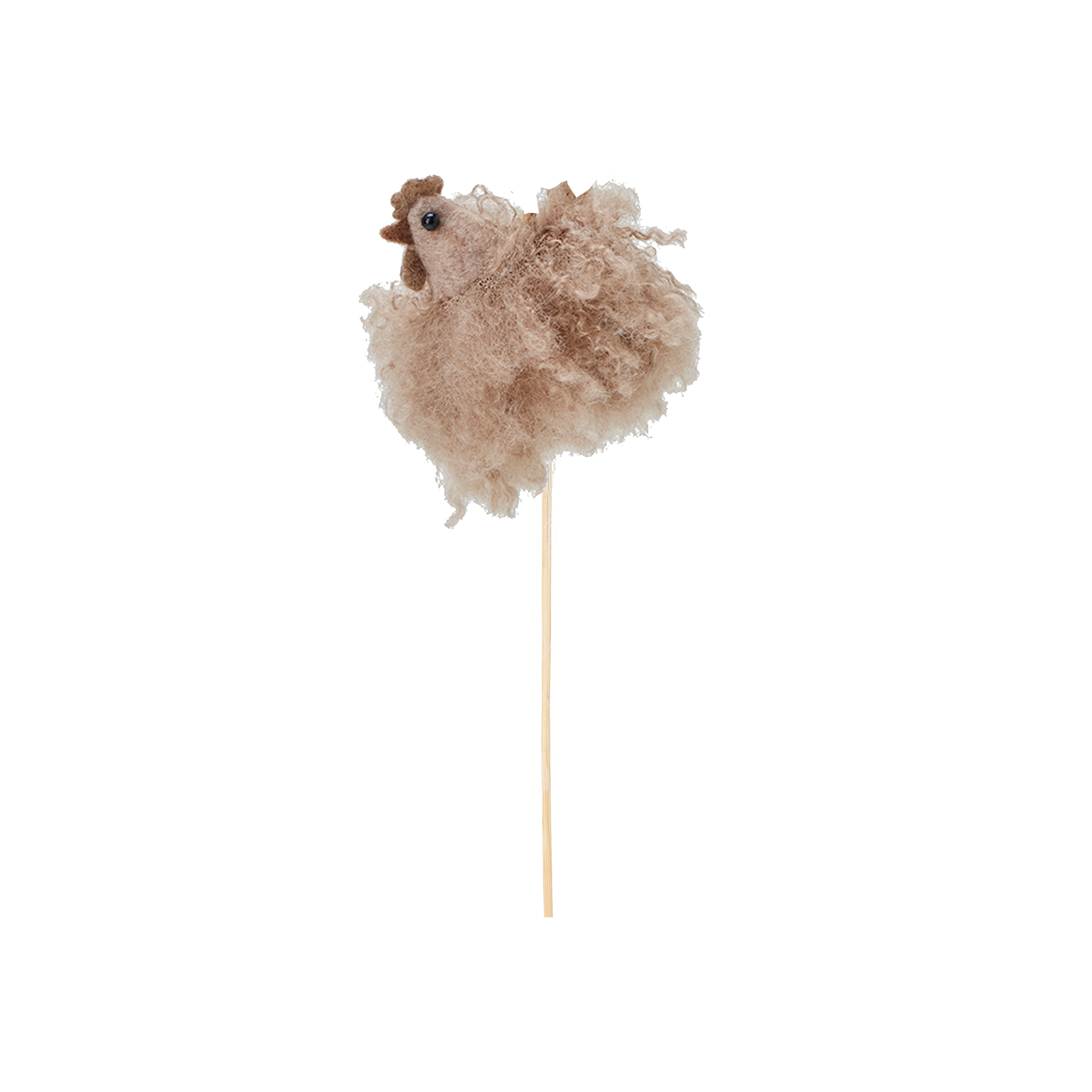 Höna - Kyckling Brun - Stick - Påskpynt - 6x4x26 cm - 2