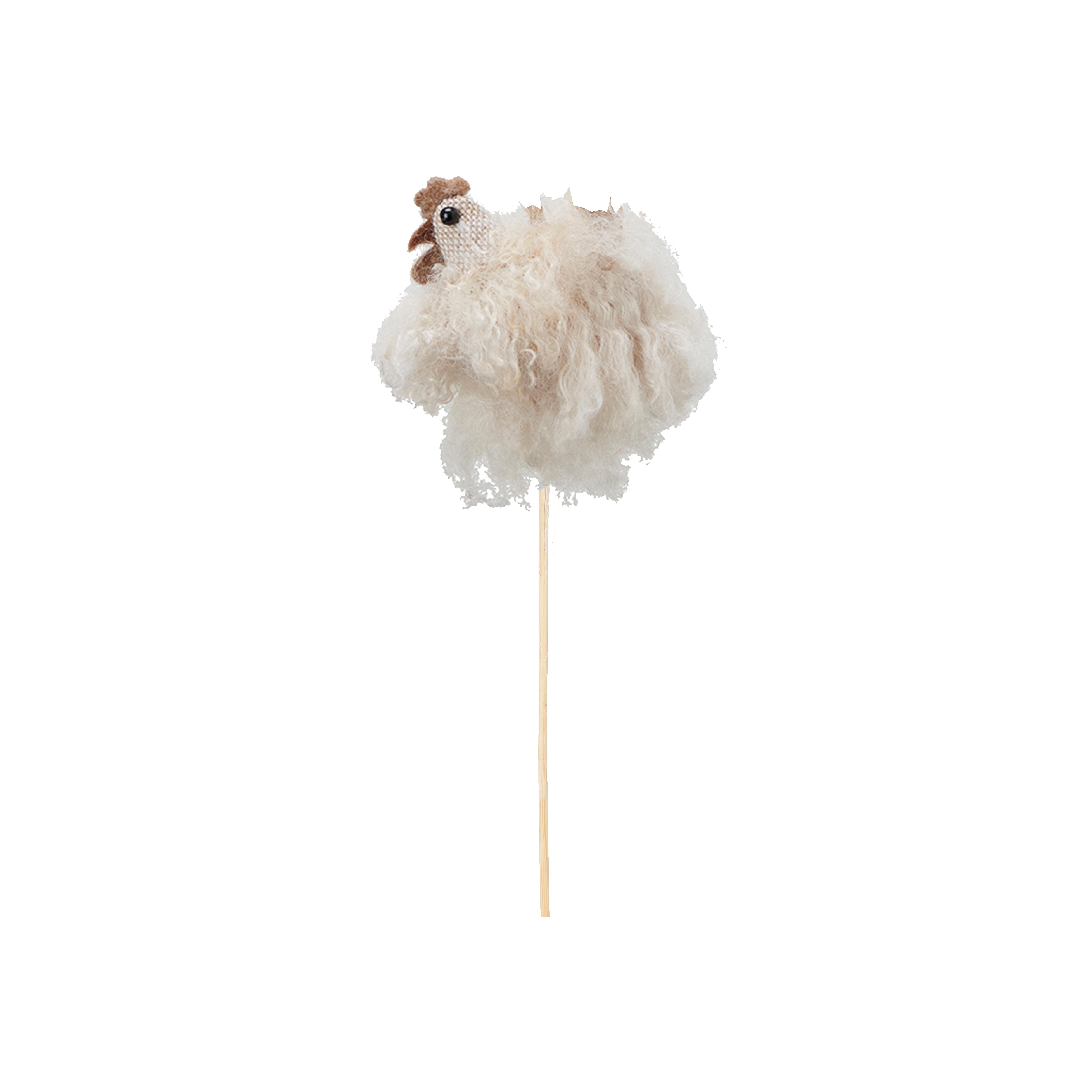Höna - Kyckling Beige - Stick - Påskpynt - 6x4x26 cm - 2
