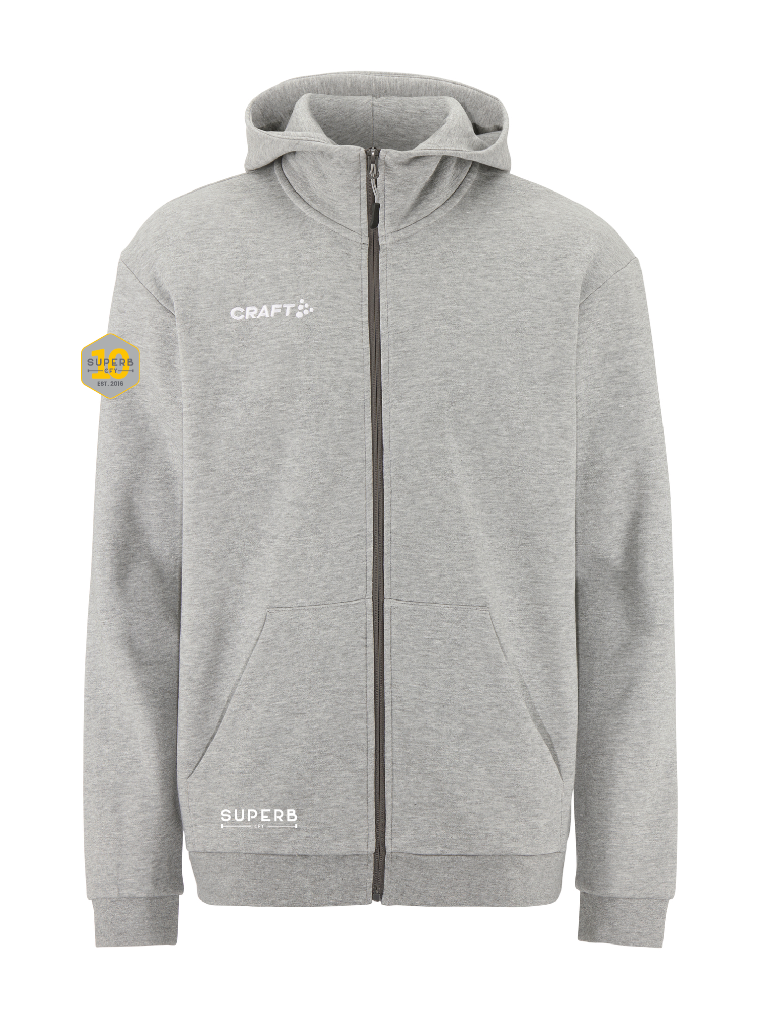 Craft Community 2.0 Logo FZ Hoodie Herr - CFY - 10 Års - 2