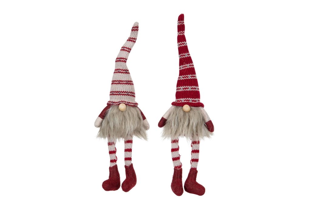 Sittande tomte -Grå luva