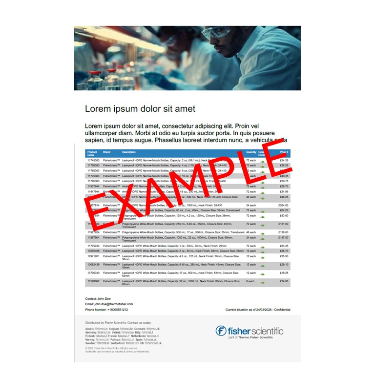 Flyer - Product (Table style)