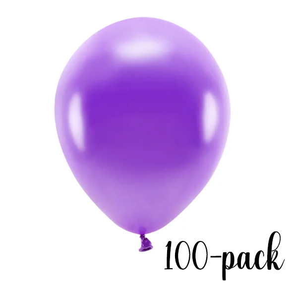Ballonger metallic 30 cm - Lila (100-pack)
