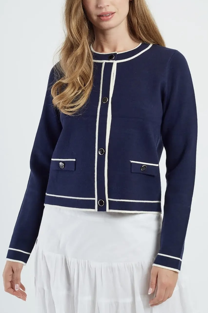 Derhy  - Plume Knitted Cardigan Marin