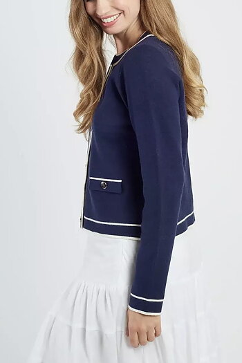 Derhy  - Plume Knitted Cardigan Marin