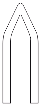 RUCK® INSTRUMENT Easy Clean pincett, rostfritt stål, längd 9,5 cm, sned, skärkant 3 mm - 3