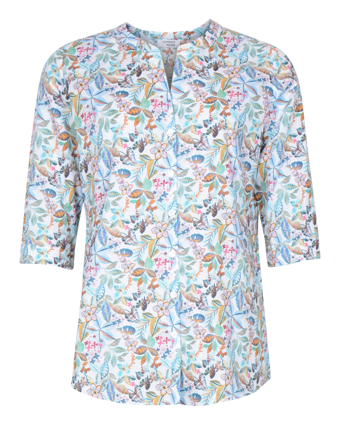 Blus Paradiso blom/bladmönstrad multi