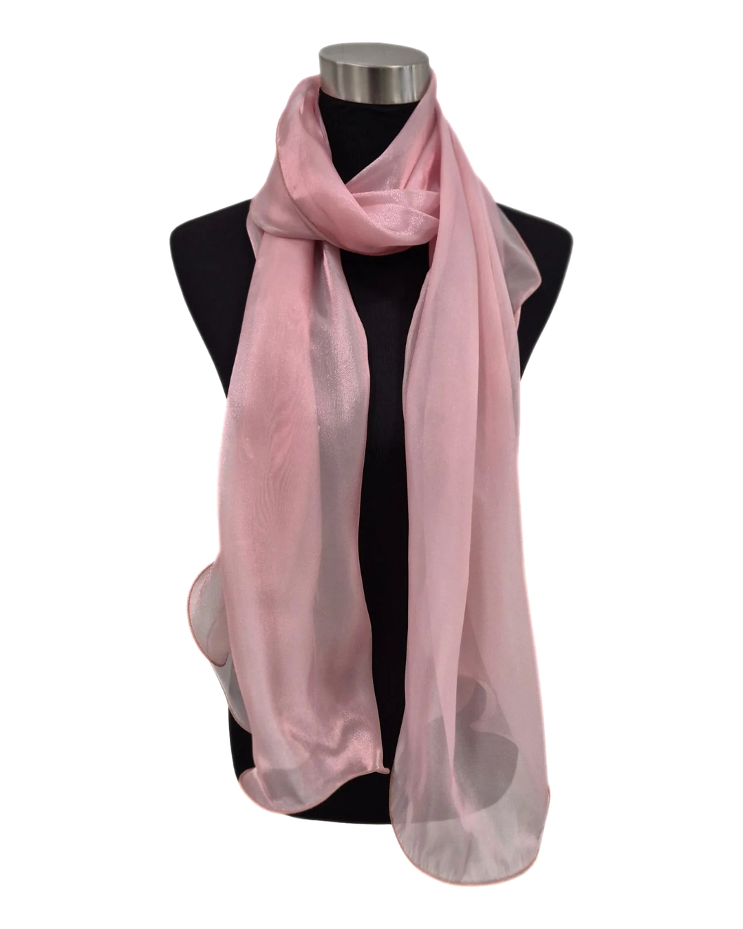 Sjal Eleea chiffong rosa - 3