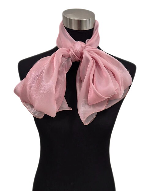Sjal Eleea chiffong rosa - 4