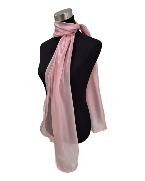 Sjal Eleea chiffong rosa - 5