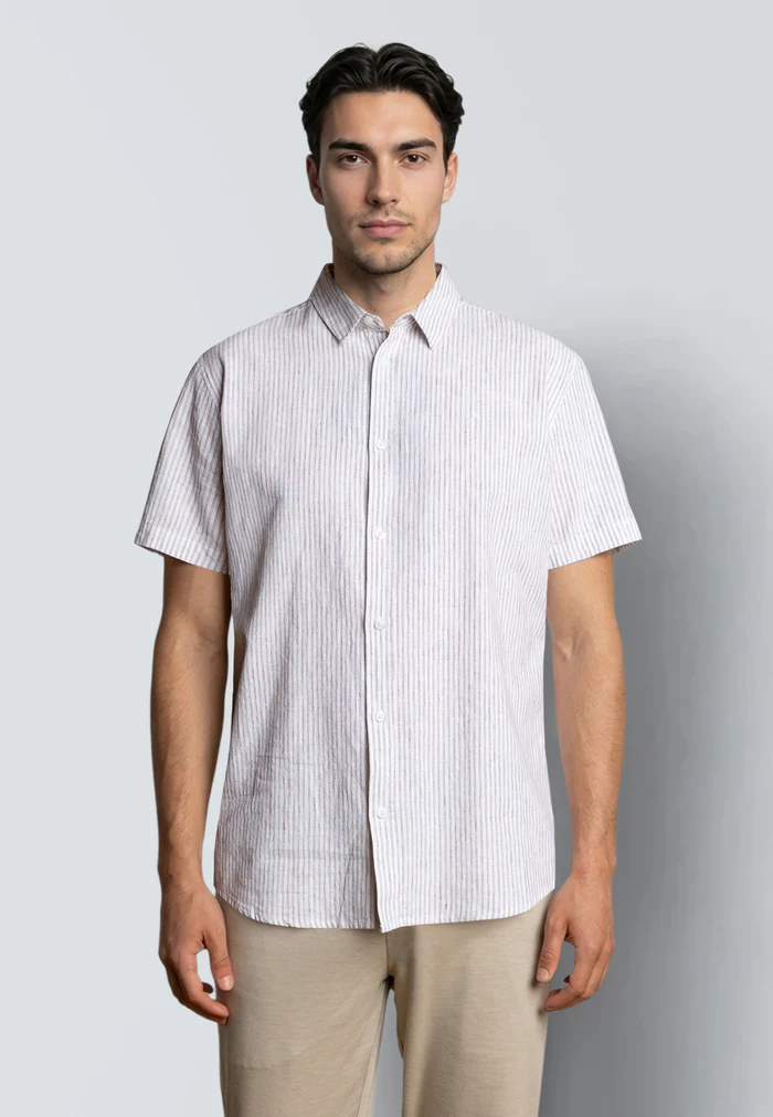 CLEAN CUT COPENHAGEN LUCA STRIPED S/S SHIRT - 4