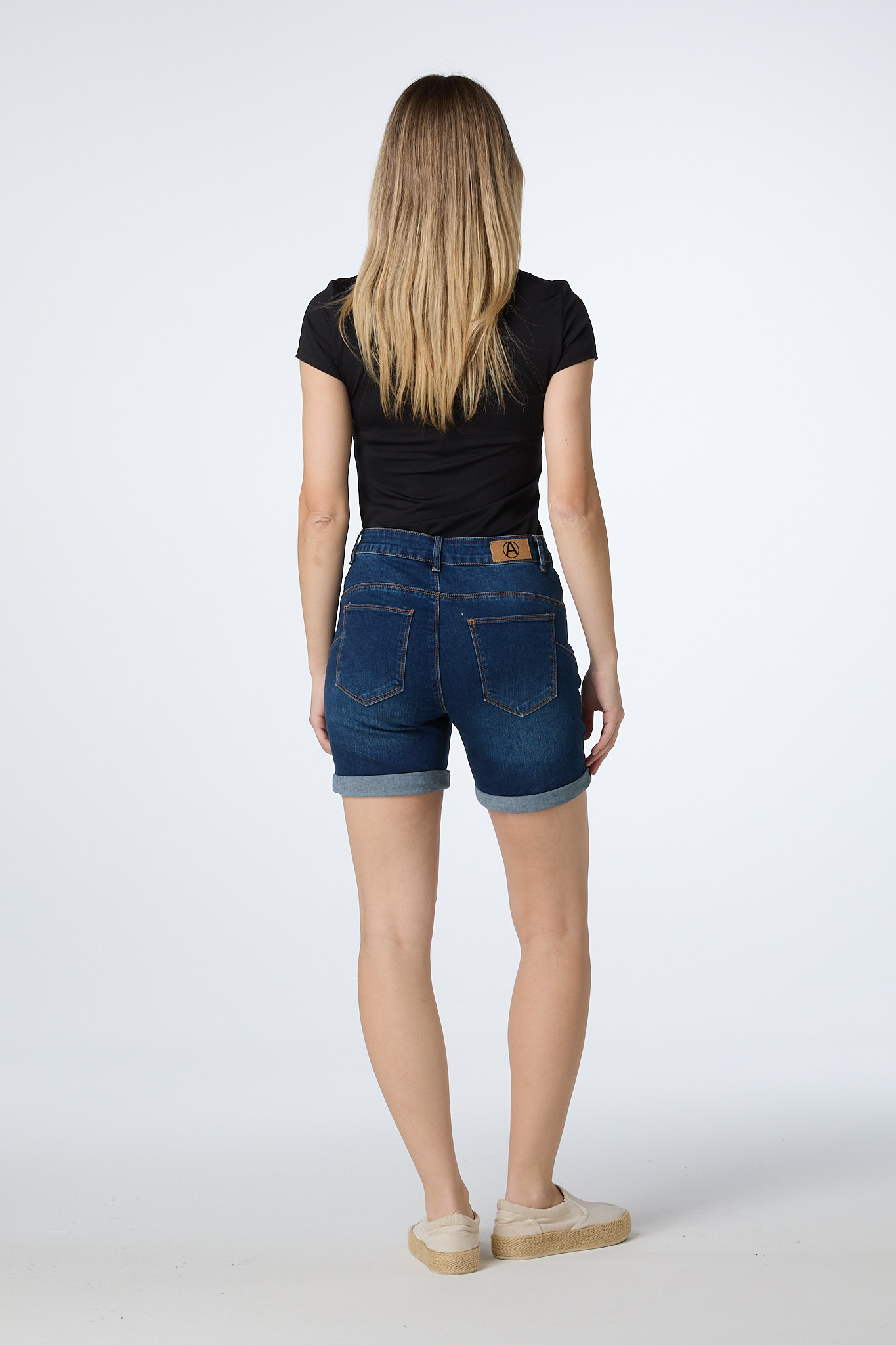 DENIM SHORTS Dark Blue - 4