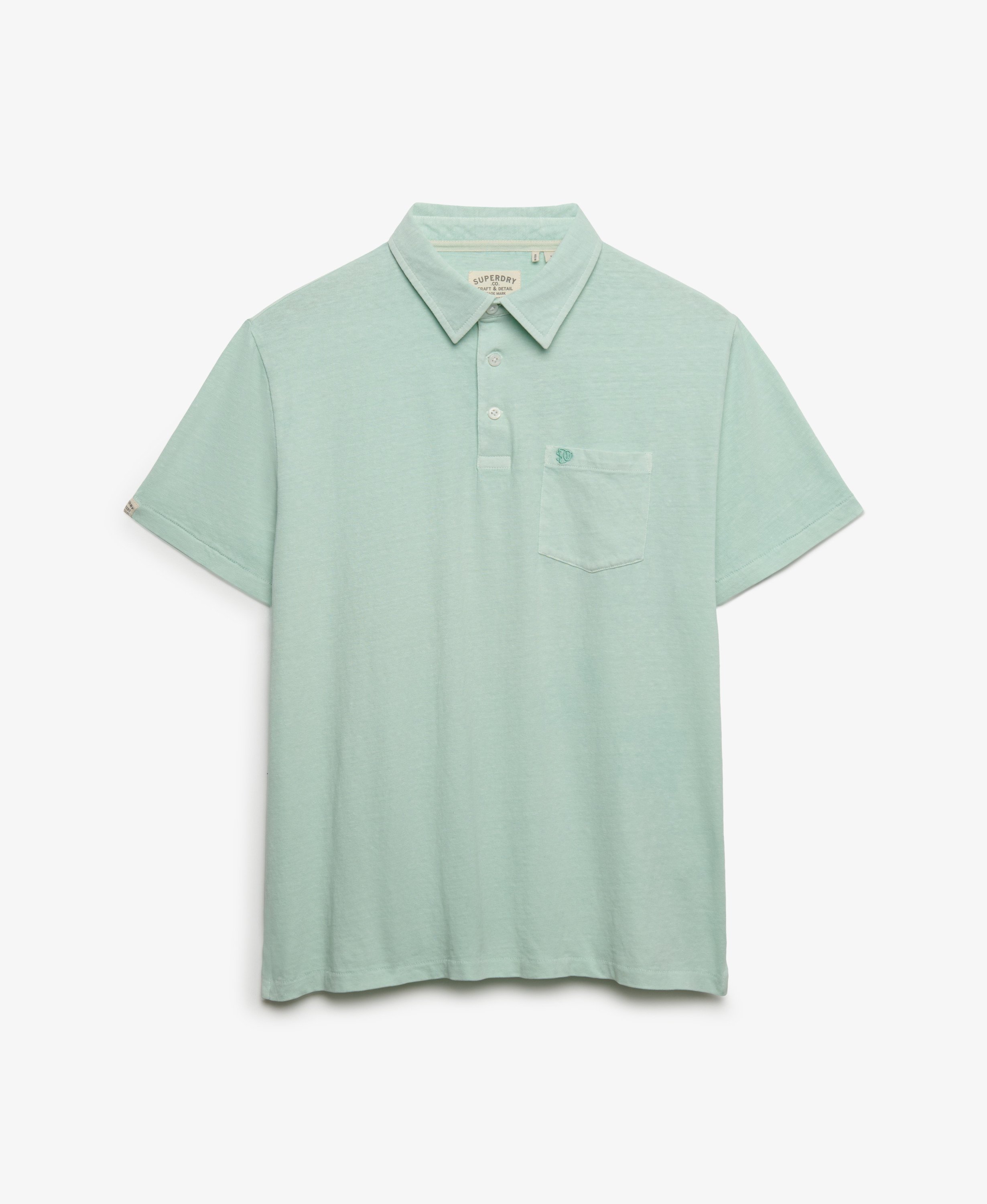 Superdry - Classic Cotton Linen Polo - Fresh Mint Green - 6