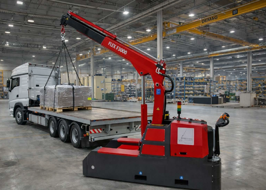 Mobil verkstadskran Flex F3000, Maxlast: 3000-900 kg / Max utligg : 3500 mm - 3