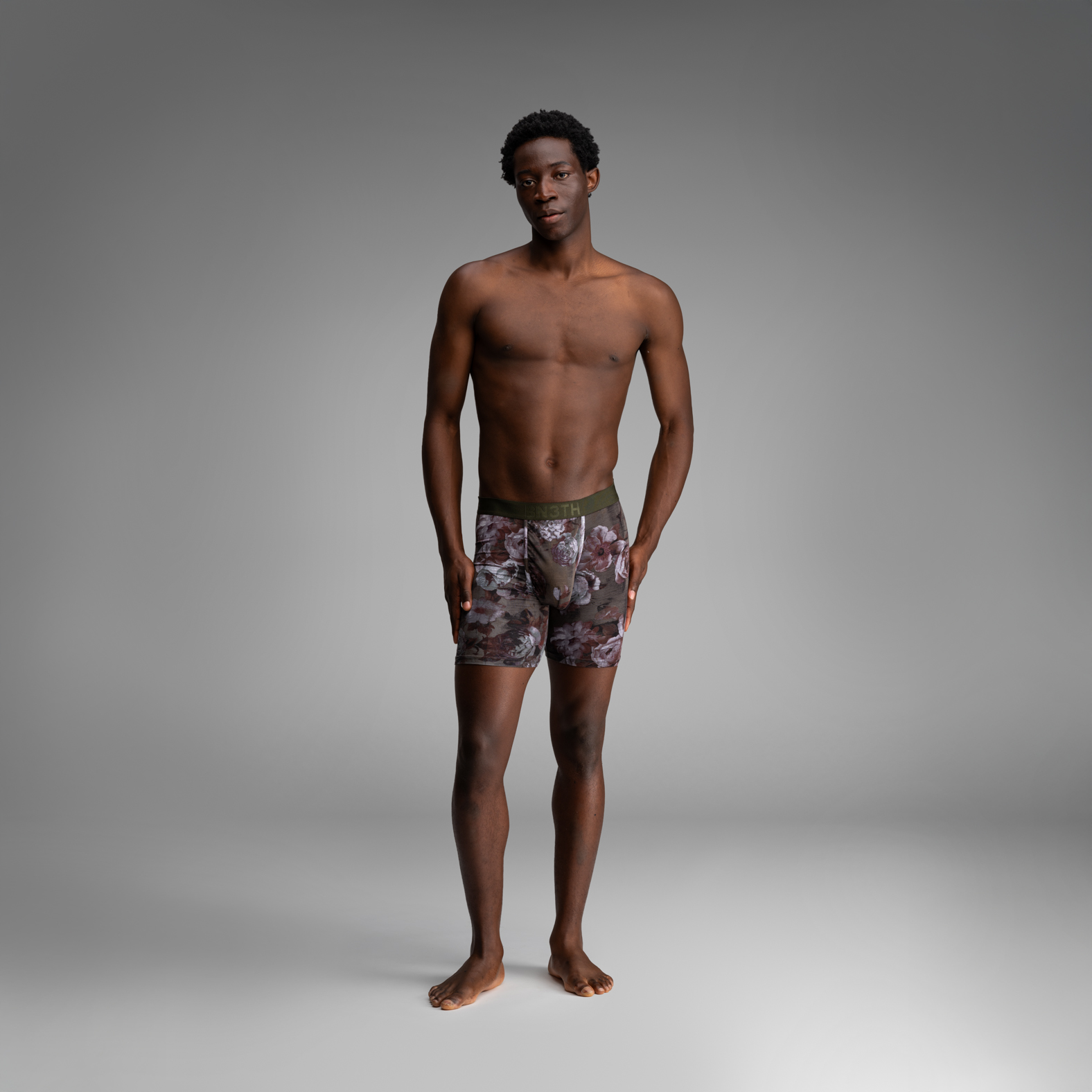 CLASSIC ICON BOXER BRIEF PRINT -  VINTAGE ROSE-HEATHER DUFFLE - 3