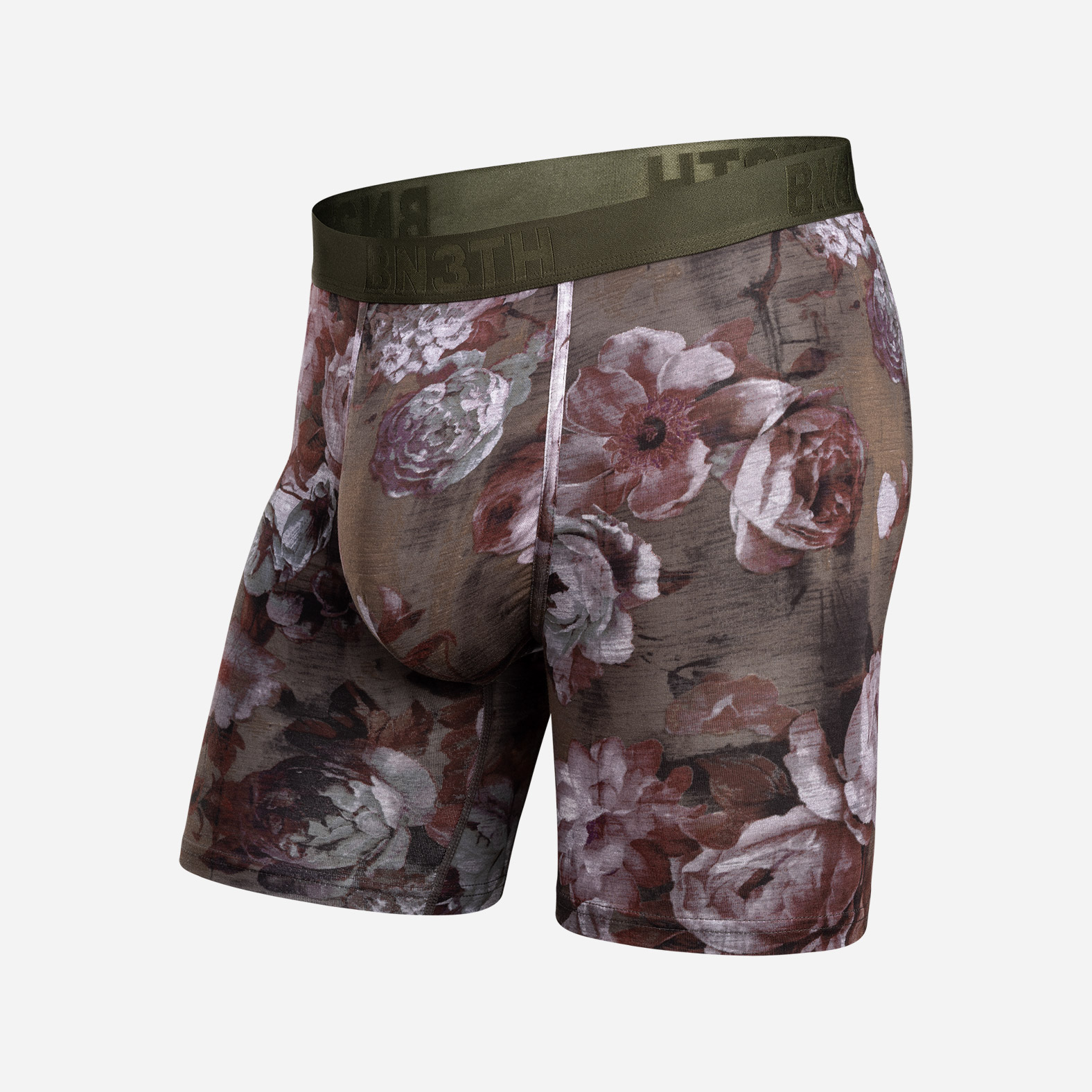 CLASSIC ICON BOXER BRIEF PRINT -  VINTAGE ROSE-HEATHER DUFFLE