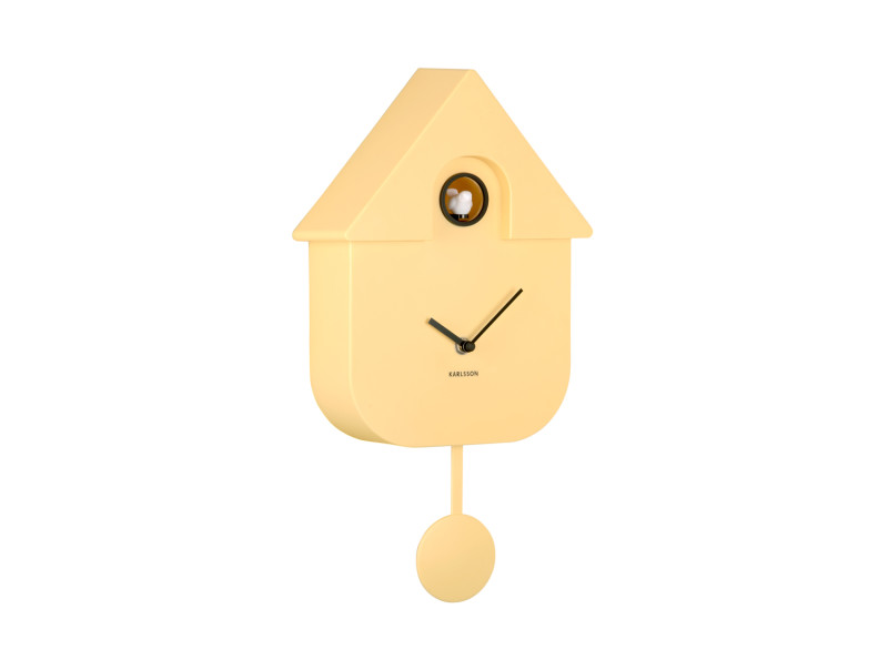 Väggklocka Modern Cuckoo Ljusgul