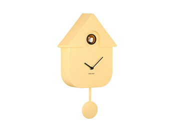 Väggklocka Modern Cuckoo Ljusgul