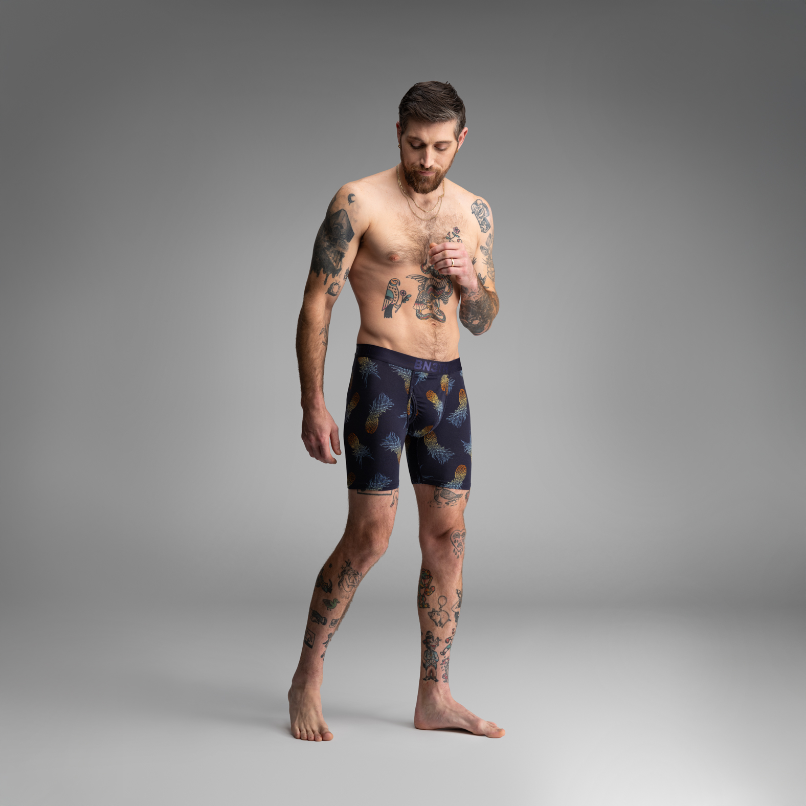 CLASSIC ICON BOXER BRIEF FLY - PINEAPPLE OMBRE-DARK NAVY - 4