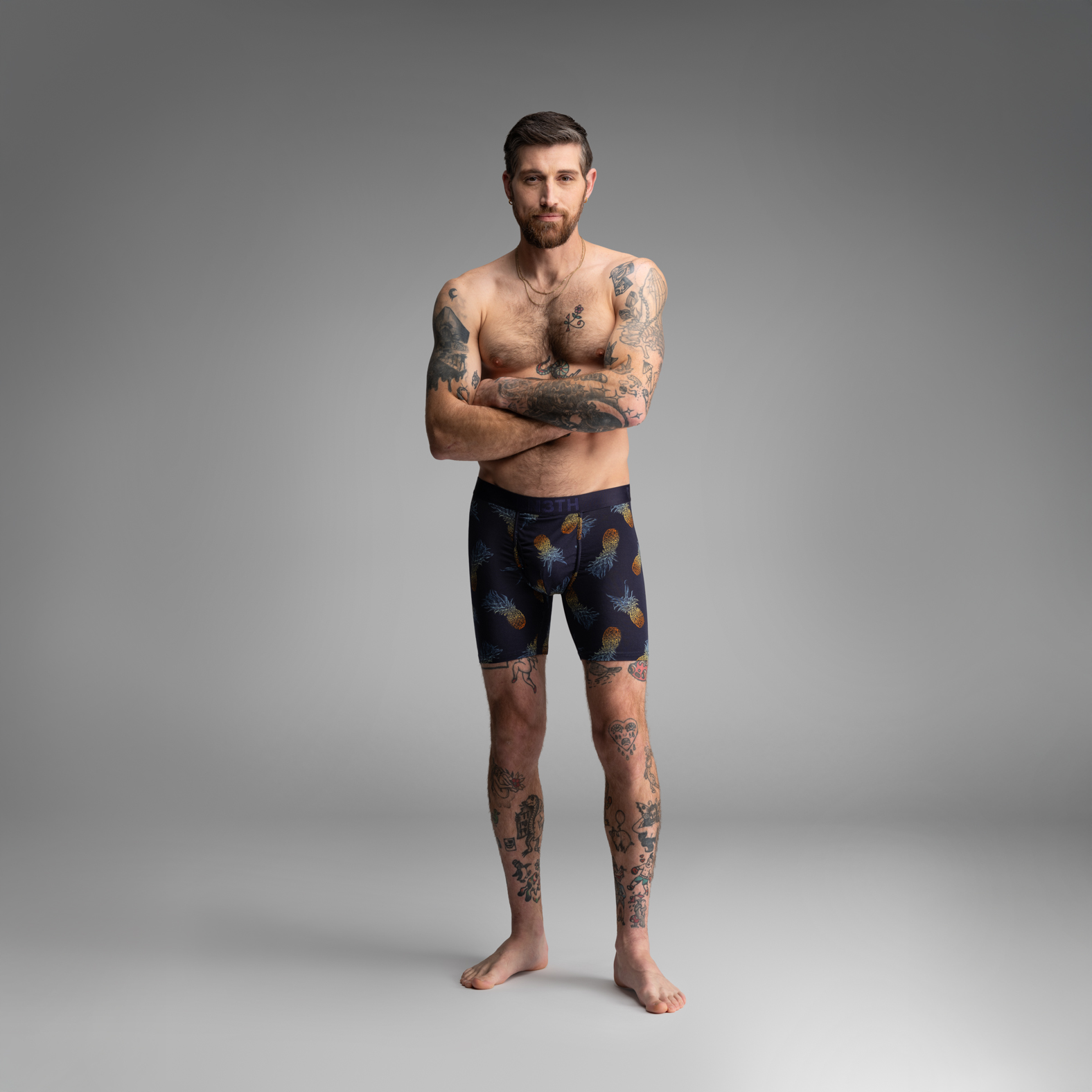 CLASSIC ICON BOXER BRIEF FLY - PINEAPPLE OMBRE-DARK NAVY - 3