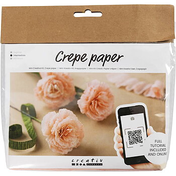 DIY minikit -Kräppapper nejlikor