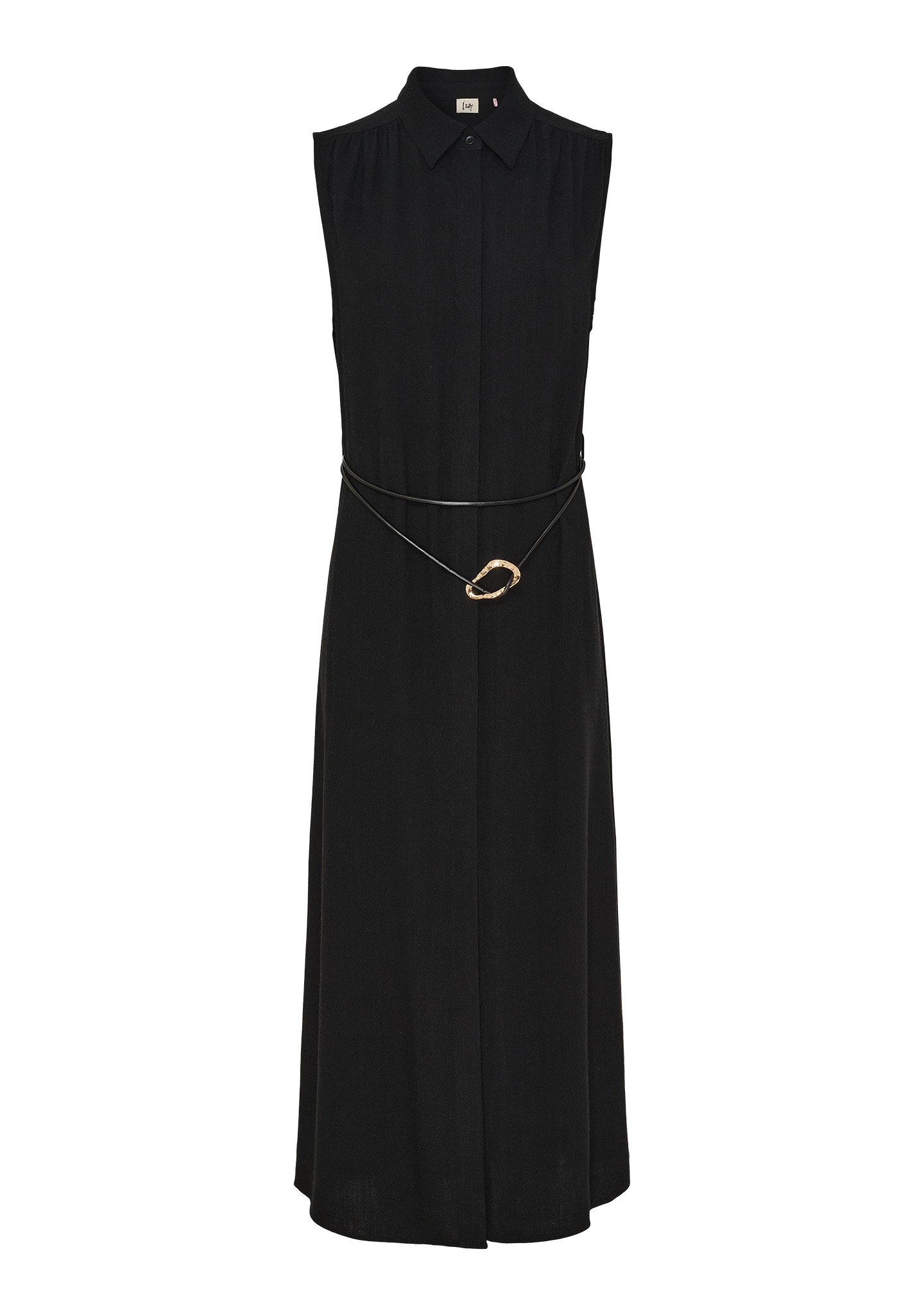 Pearl Belt Dress - Black - Isay 