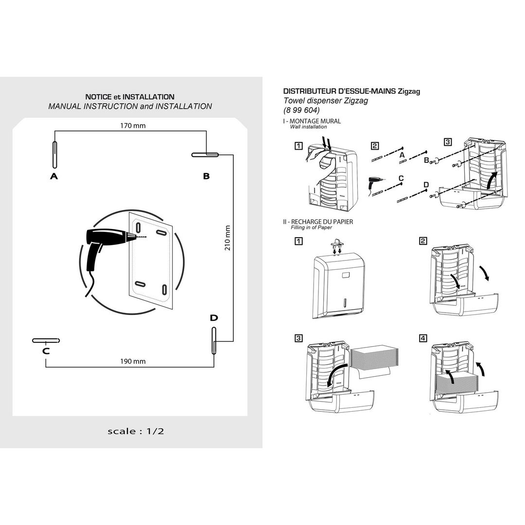 Dispenser LYRECO Handduk vit - 2