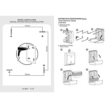 Dispenser LYRECO Handduk vit