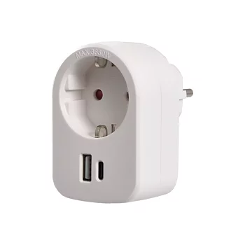 USB LADDARE X 2, 3.4A, 5V DC, CE 16A, 250 V-50HZ