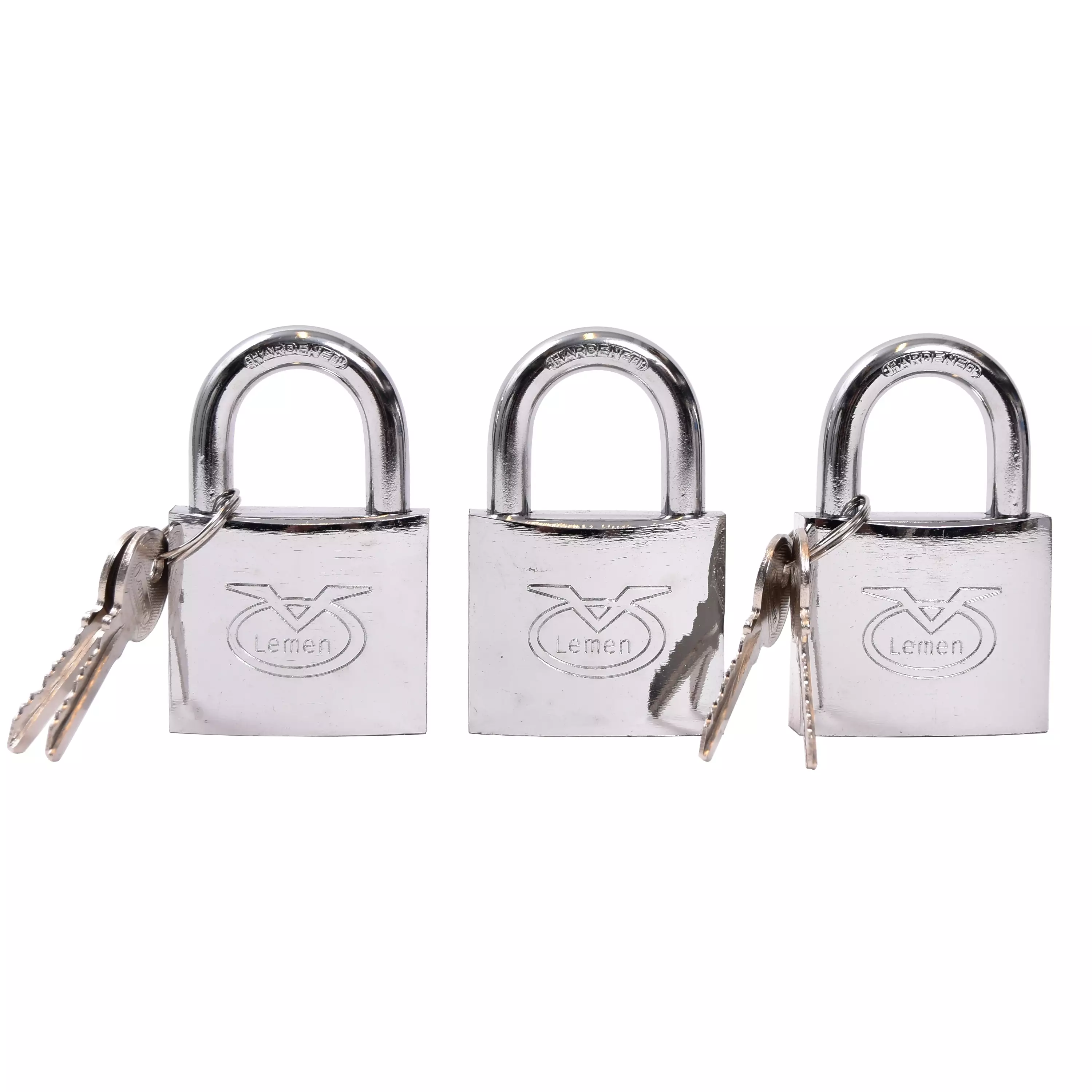 HÄNGLÅSSET 3 LÅS 4 NYCKLAR 3*38MM CHROM