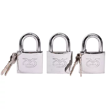 HÄNGLÅSSET 3 LÅS 4 NYCKLAR 3*38MM CHROM