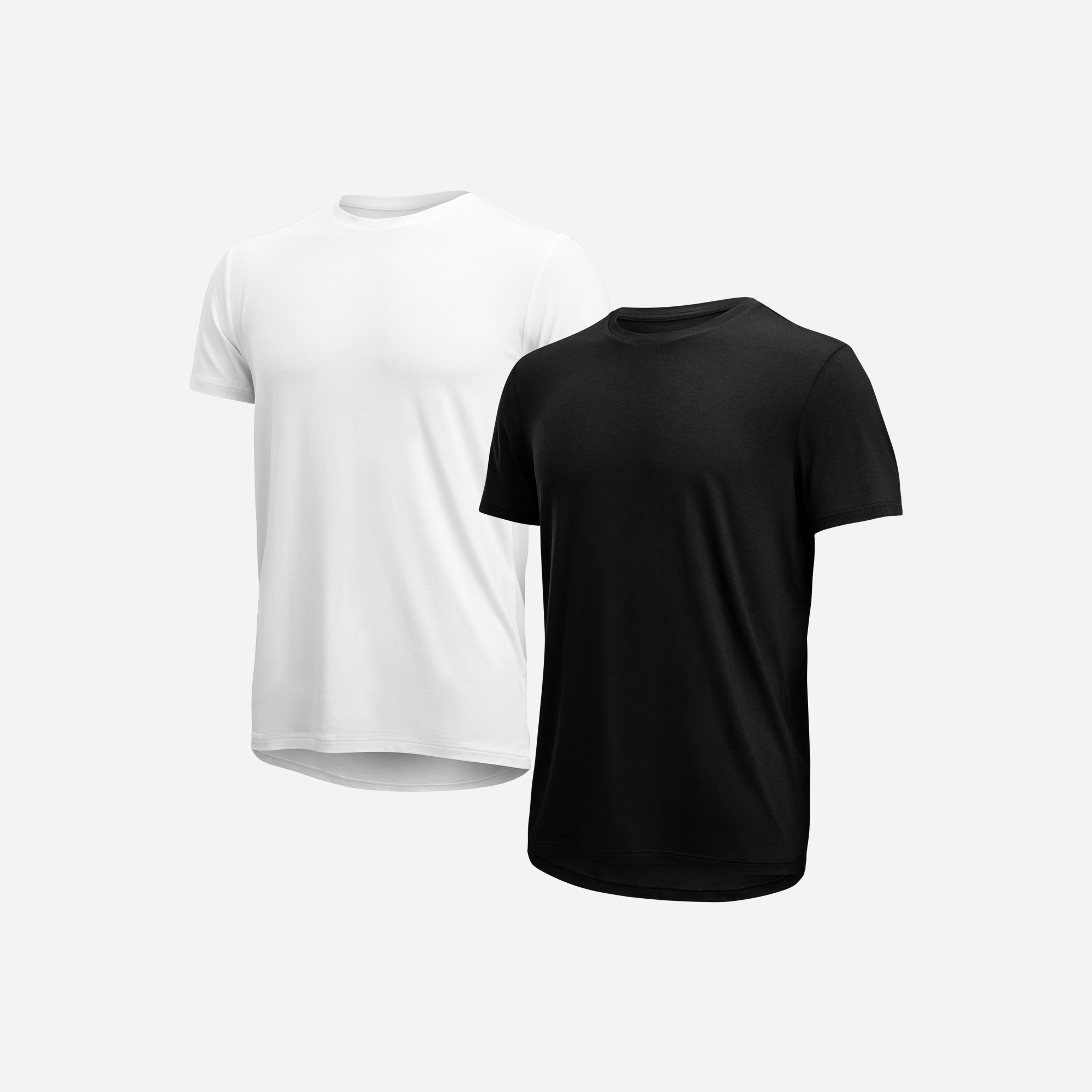 ESSENTIALS CREW T-SHIRT - BLACK/WHITE 2 PACK