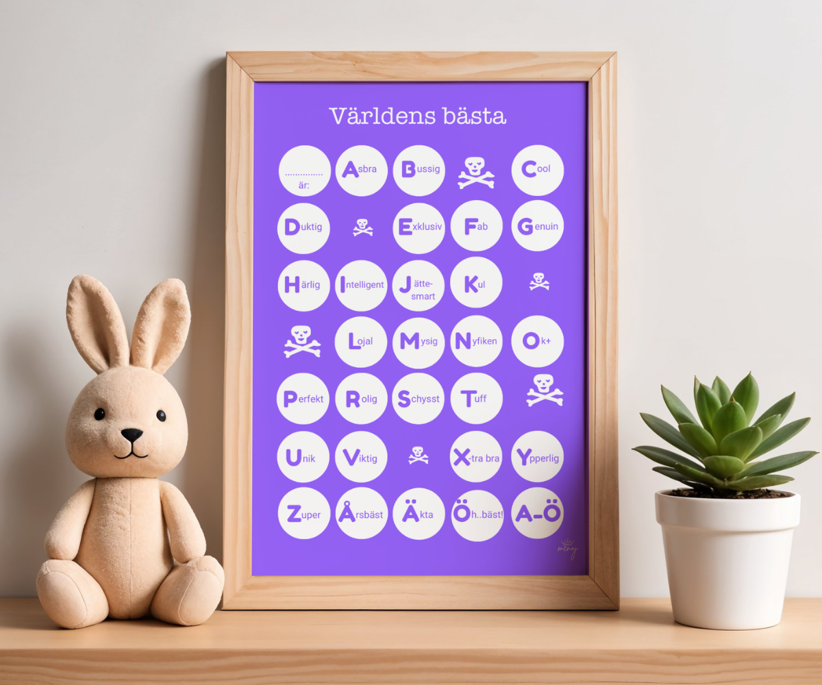 Poster - Världens bästa -Svart - 7